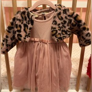 Purple Rose 2-Piece Faux Fur Bolero & Dress Set